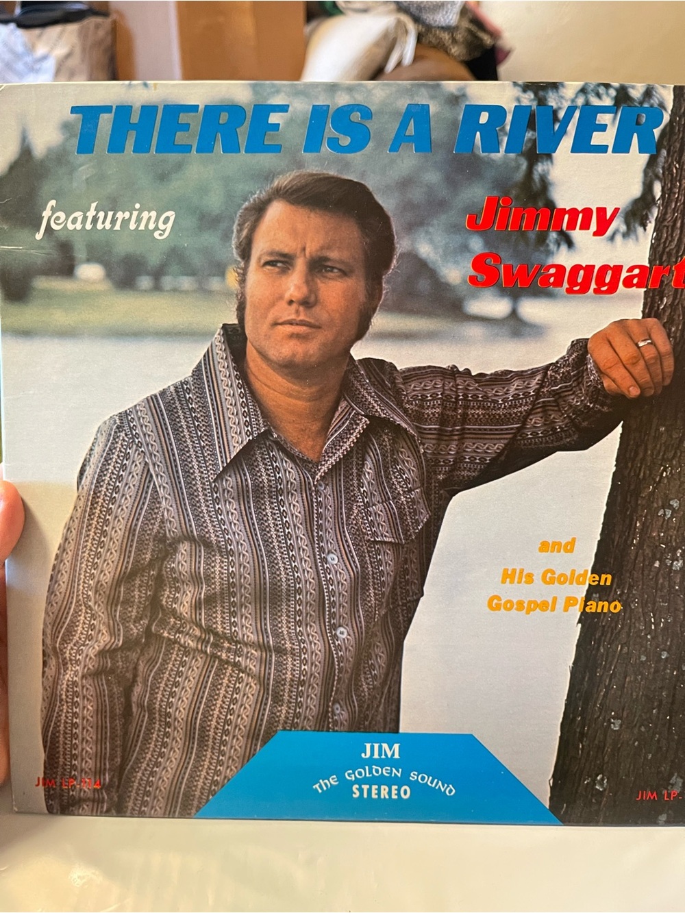 Vintage Jimmy Swaggart There Is A River 12" Black Vinyl LP Jim Gospel Christian